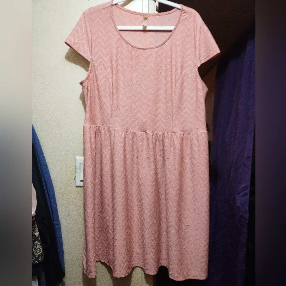 Pink midi dress XXL